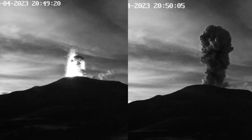 Video captó sorprendente incandescencia saliendo del volcán Nevado del Ruiz