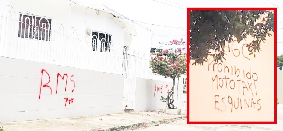 Viviendas y tiendas amanecieron con grafitis