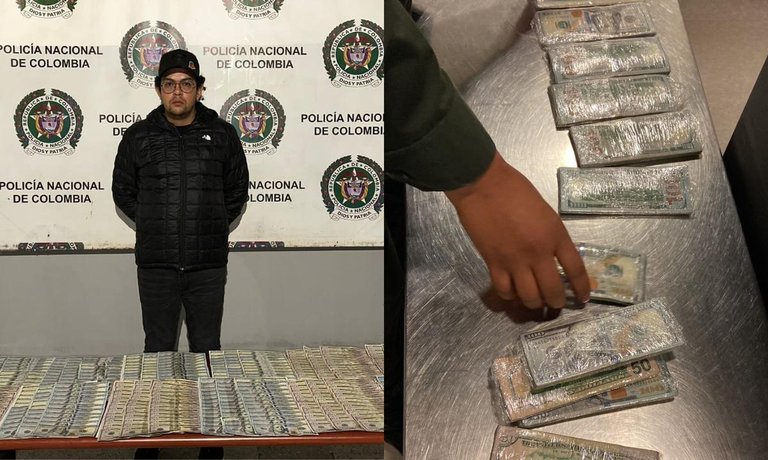 Hombre escondió 60.00 dólares en su ropa interior