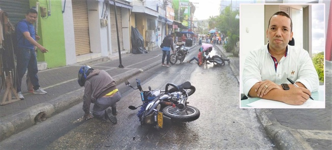 La calle de 'las comidas' ahora parece de jabón