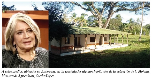 Algunas comunidades de la Mojana serán trasladada a Antioquia