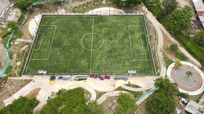 Parque recreo deportivo Las Tamboras, en el 97%