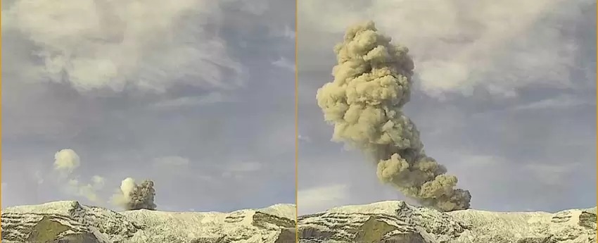 Registran sismos en el cráter principal del Volcán nevado del Ruiz