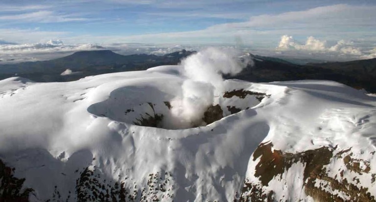 Nevado del Ruiz: Bajó el nivel de alerta, pasó de naranja a amarilla