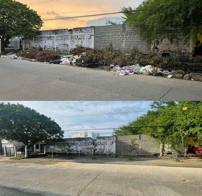 Urbaser transformó punto crítico en la calle 30-13 de Montería