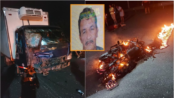 Murió y la moto se incineró tras el impacto