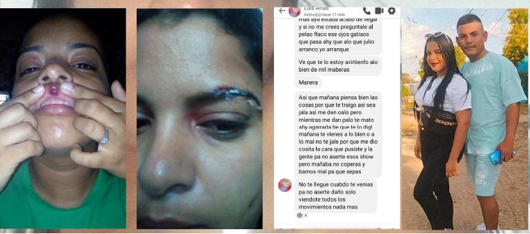 Golpeada y amenazada por su ex