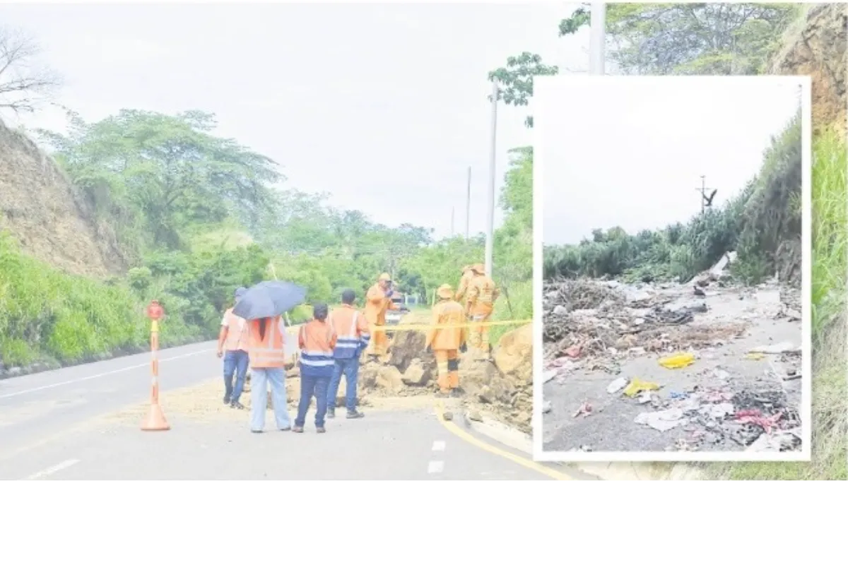 Los deslizamientos en el tramo Sierra Flor siguen sin una solución de fondo