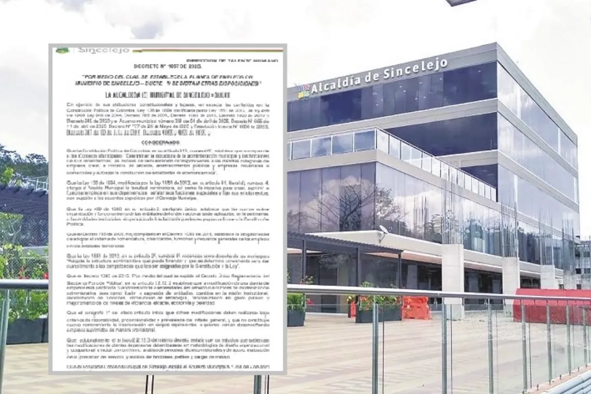 Así es la nueva planta de cargos de la Alcaldía de Sincelejo