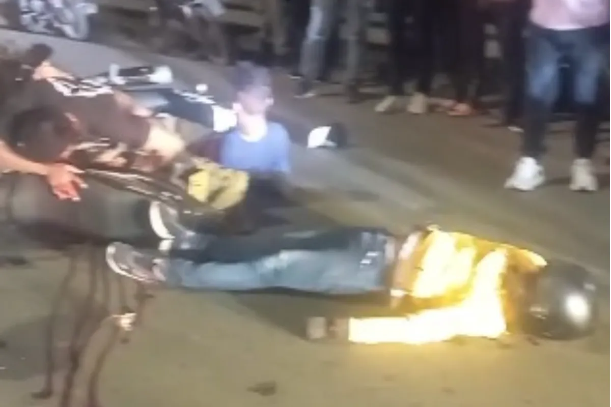 Violento choque en el puente de la 41