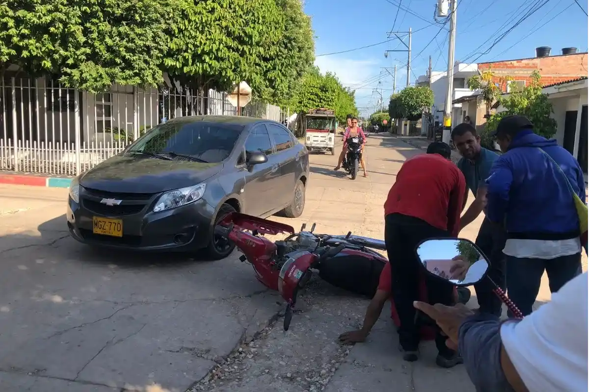 Una persona lesionada por choque vial