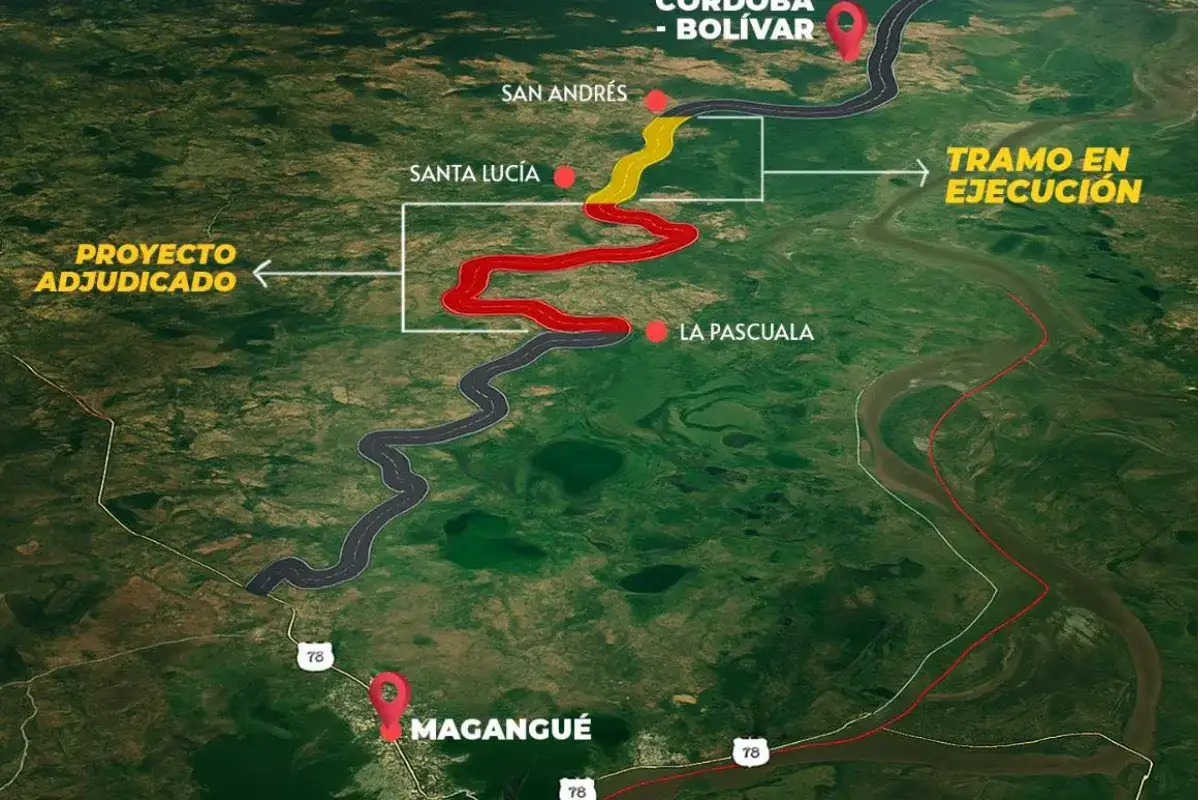 Adjudican vía que une a Magangué con Córdoba Tetón