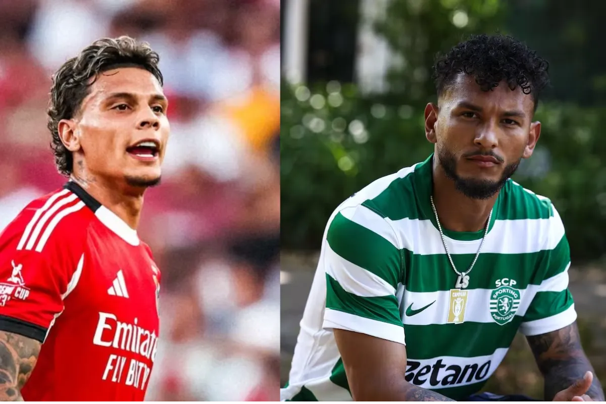 Luis Suárez y Richard Ríos en la Supercopa de Portugal
