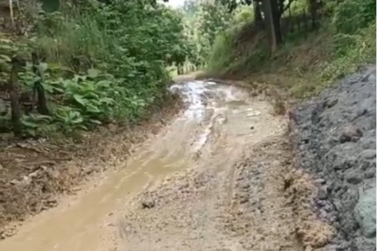 Zona rural de Puerto Libertador, en el lodo