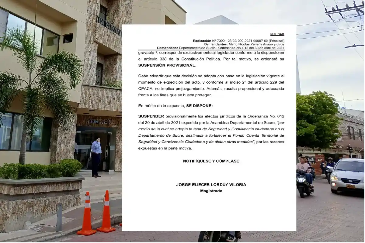 Suspenden el cobro de la Tasa de Seguridad Ciudadana en Sucre