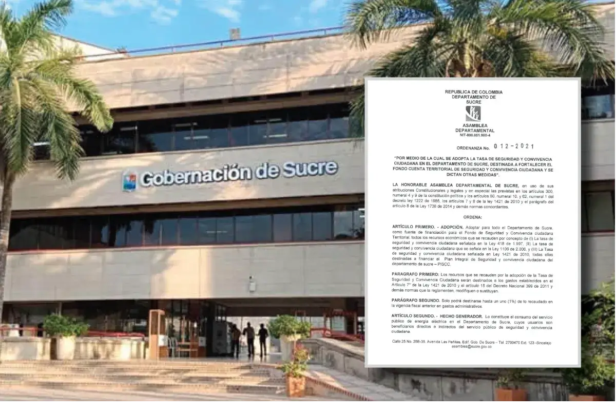 La Tasa de Seguridad ha demostrado resultados reales en la lucha contra el crimen en Sucre: Gobernación