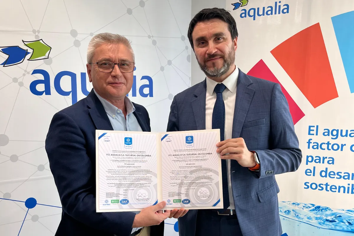 Aqualia Colombia fortalece su gestión al obtener certificaciones internacionales en calidad y seguridad