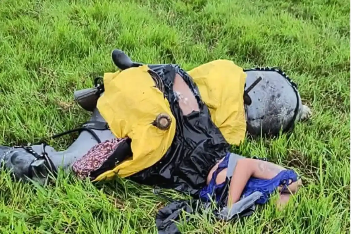 Rayo lo mató en su caballo