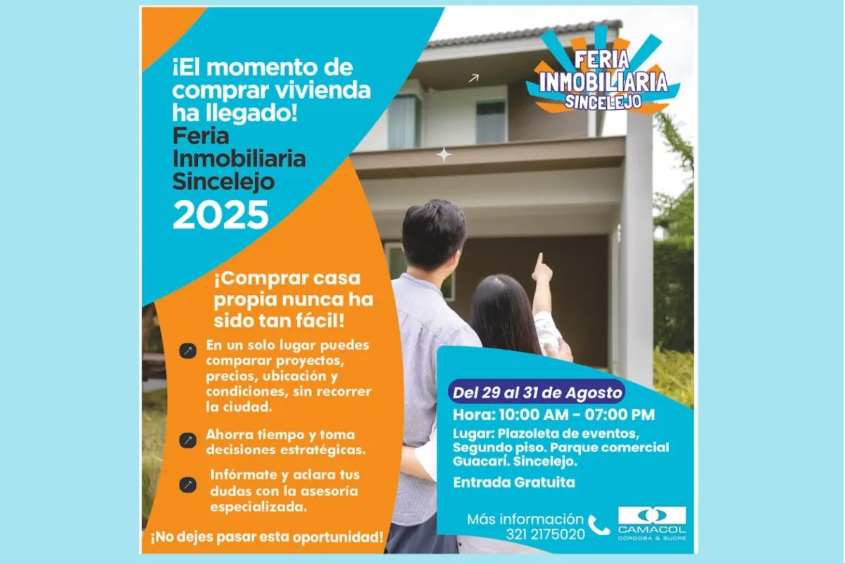 La esperada Feria Inmobiliaria de Camacol hace su apertura mañana en Sincelejo