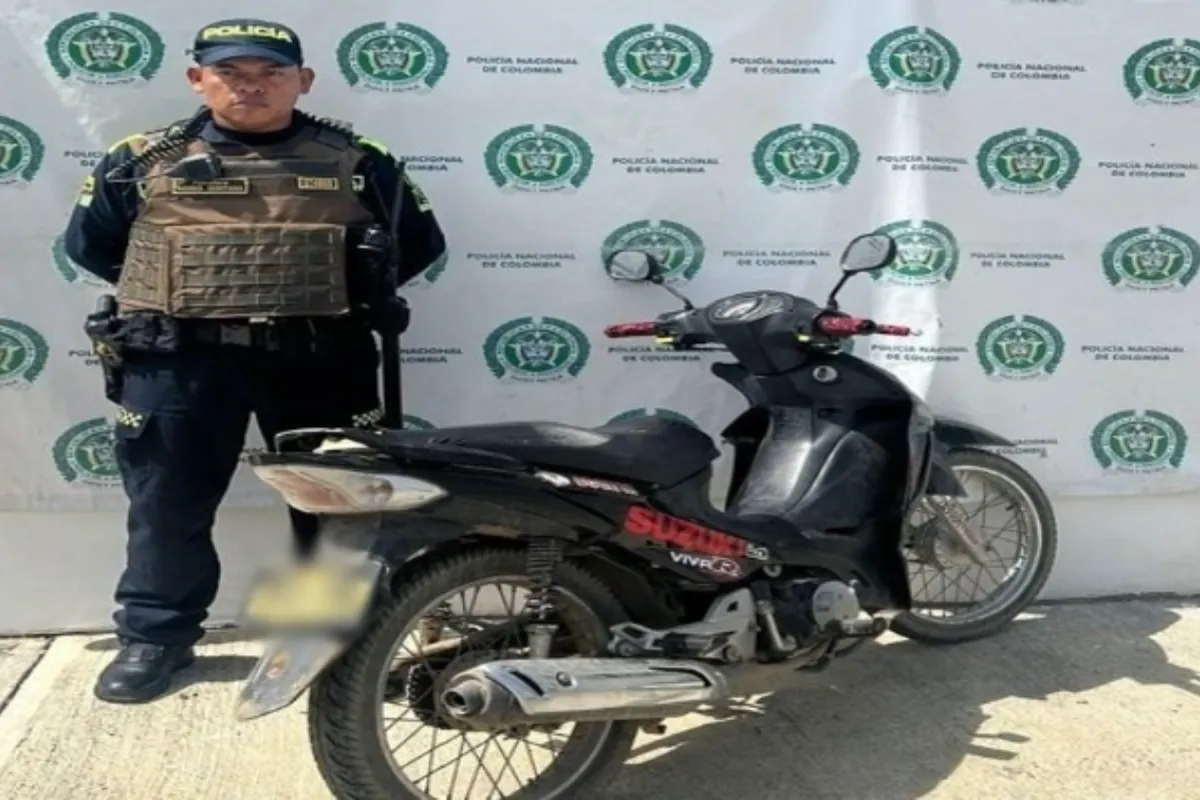 Moto tenía la placa adulterada