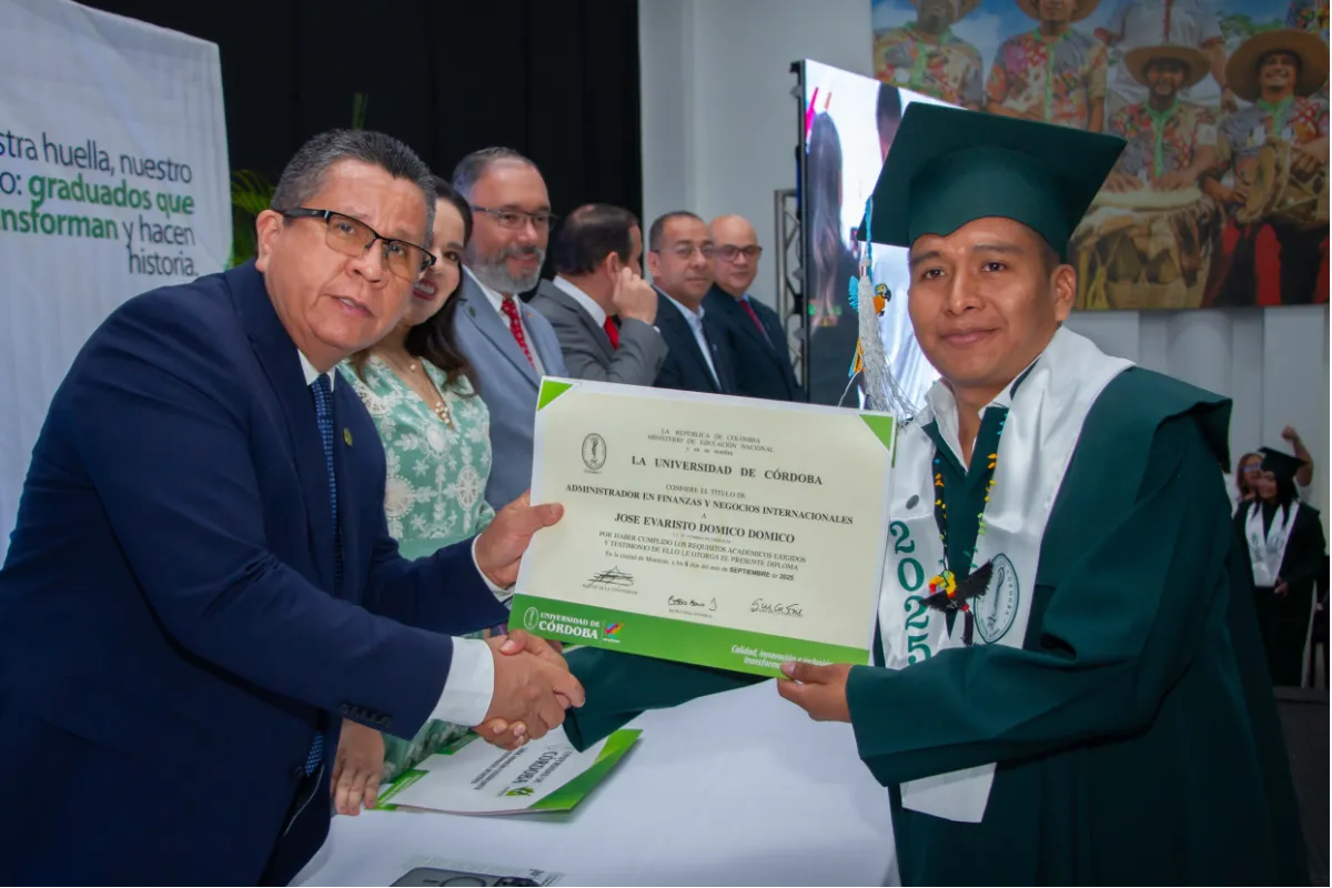 Unicórdoba reafirma su compromiso con la inclusión: José Evaristo, un Embera Katío que alcanzó su título profesional