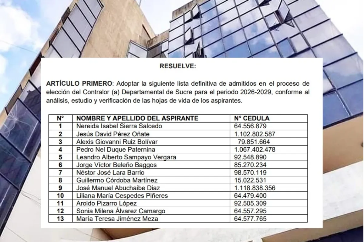 Ratifican los 13 que continúan en la aspiración a Contralor