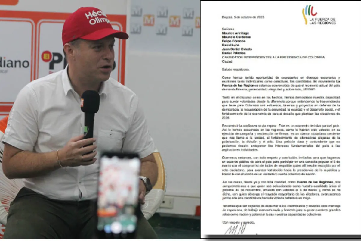 Héctor Olimpo convoca a independientes a construir una 'Colombia Diferente'