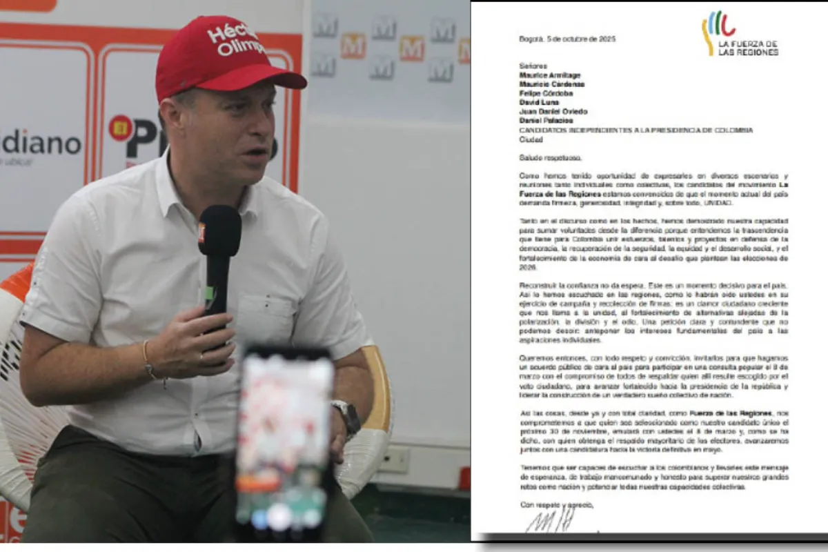 Héctor Olimpo convoca a independientes a construir una 'Colombia Diferente'