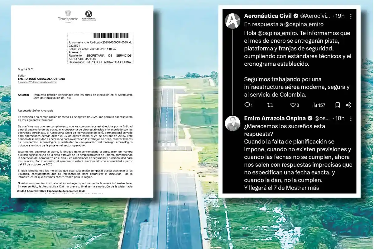 Aerocivil incumple con aeropuerto y deja sin vuelos para fin de año a Tolú