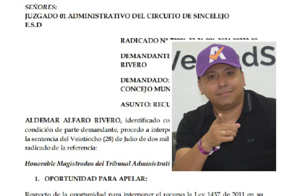 Esperan decisión del Tribunal Admisitrativo de Sucre en la demanda contra el Presupuesto 2025