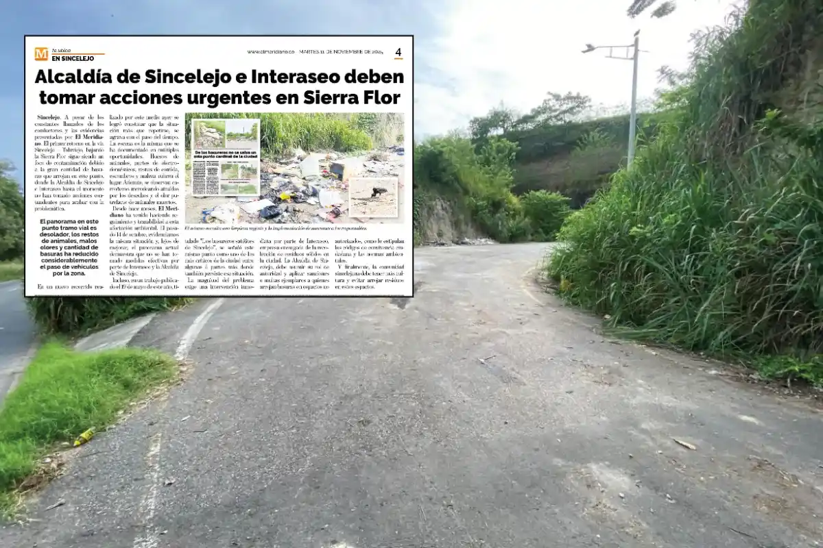 Interaseo limpió basurero del retorno en Sierra Flor, un logro más de El Meridiano