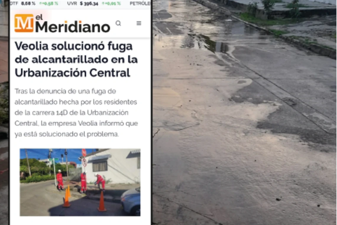 Habitantes de la urbanización Central piden a Veolia más control en las fugas