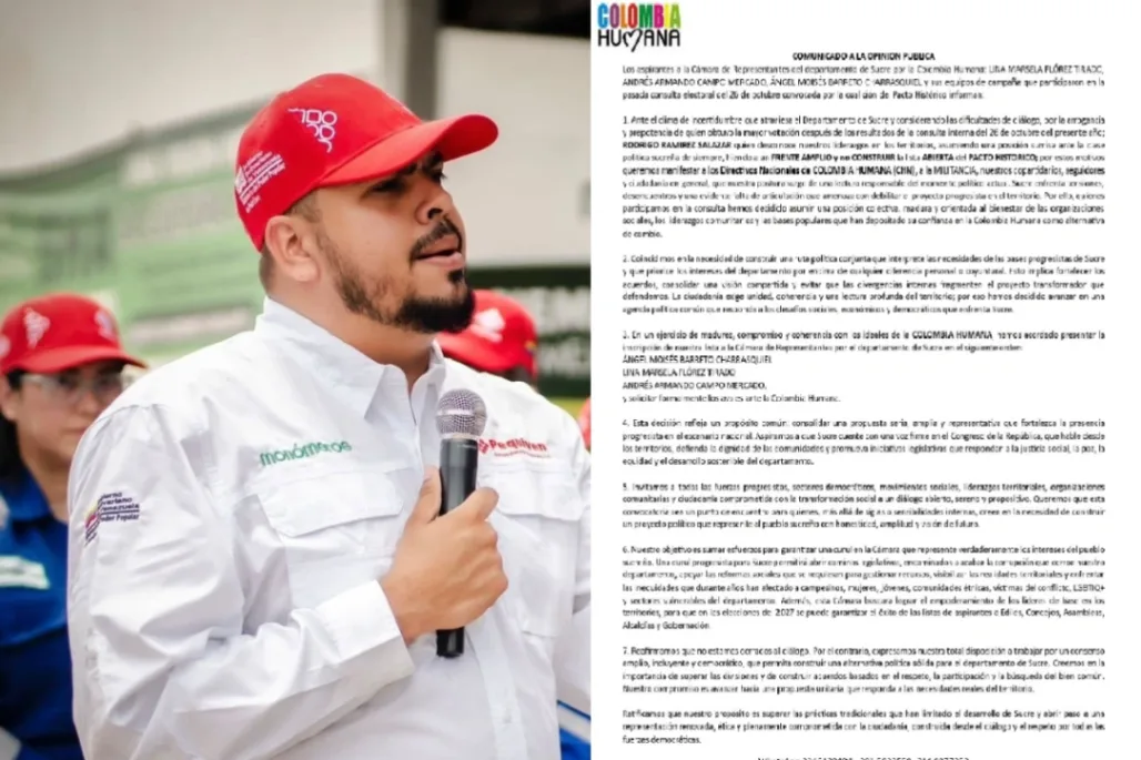 Rodrigo Salazar quedaría por fuera de la lista a Cámara de la Colombia Humana en Sucre