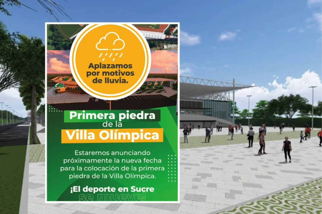 Aplazada primera piedra de la Villa Olímpica de Tolú por lluvias
