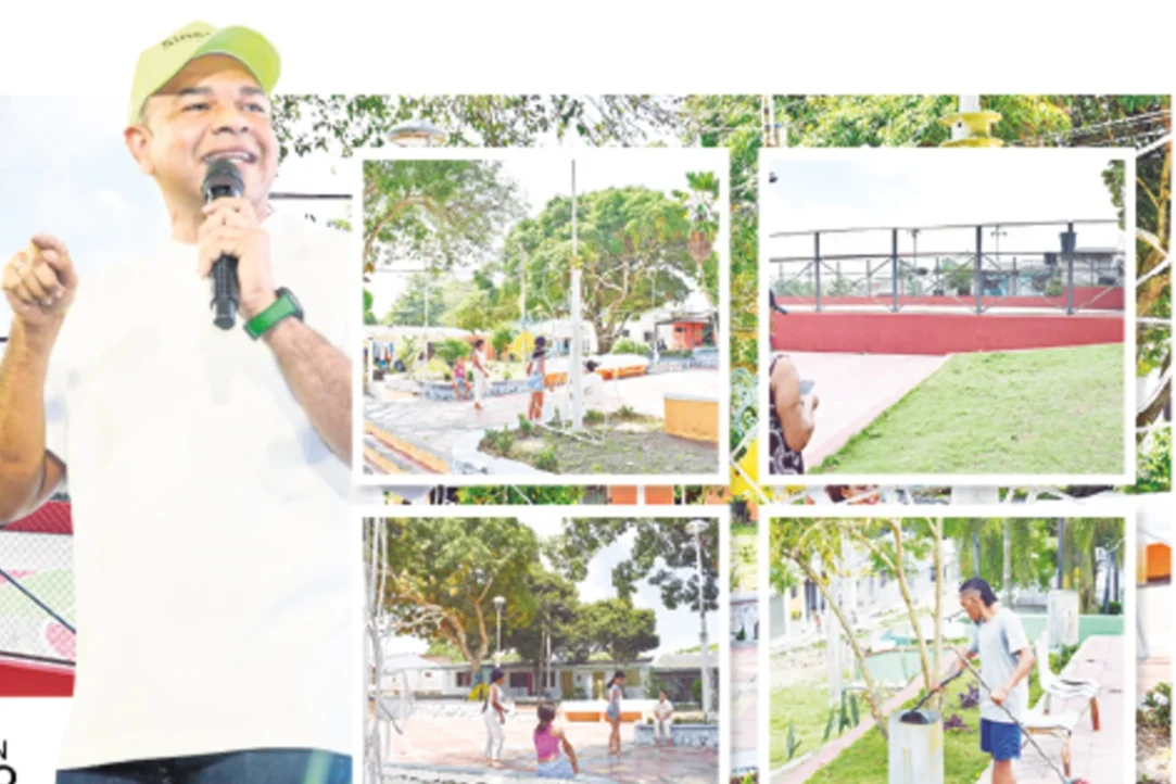 Alcalde Yahir Acuña impulsa la recuperación integral de los parques de Sincelejo