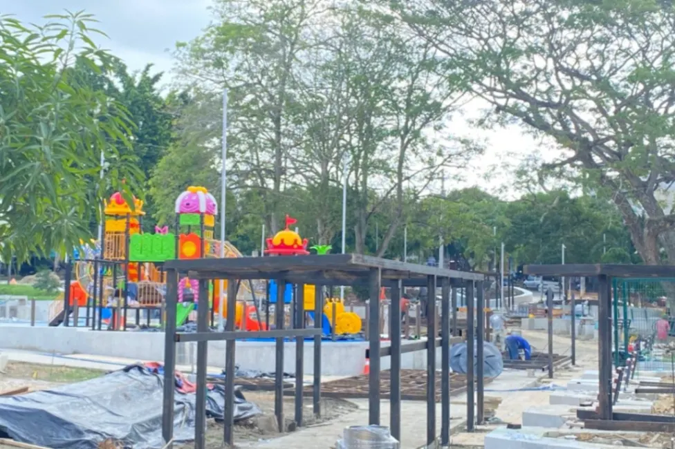 Obras en el parque Las Margaritas superan el 90% de ejecución, comunidad espera su entrega