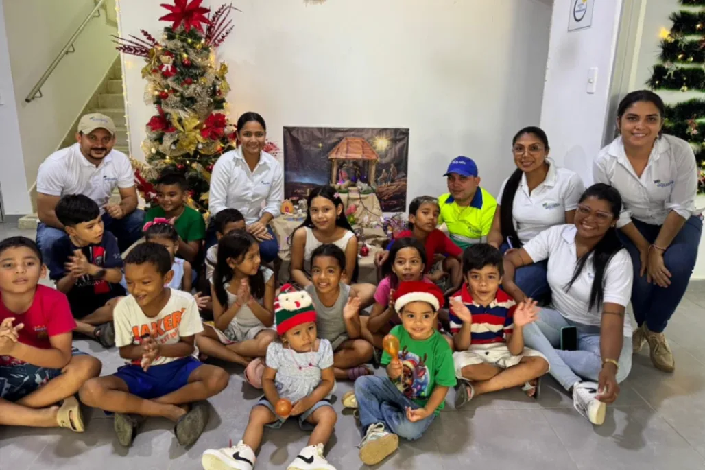 Aqualia celebró las novenas de Navidad con la niñez de Cereté