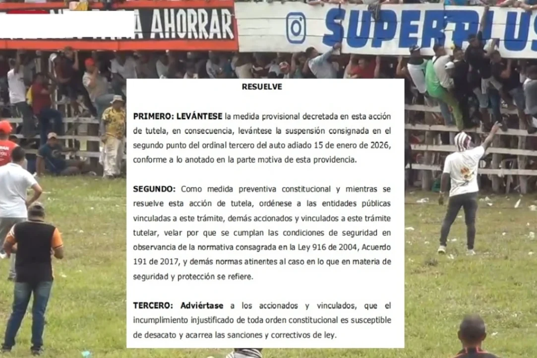 Otro fallo, juzgado levantó medida temporal que prohíbía ingreso a la corraleja