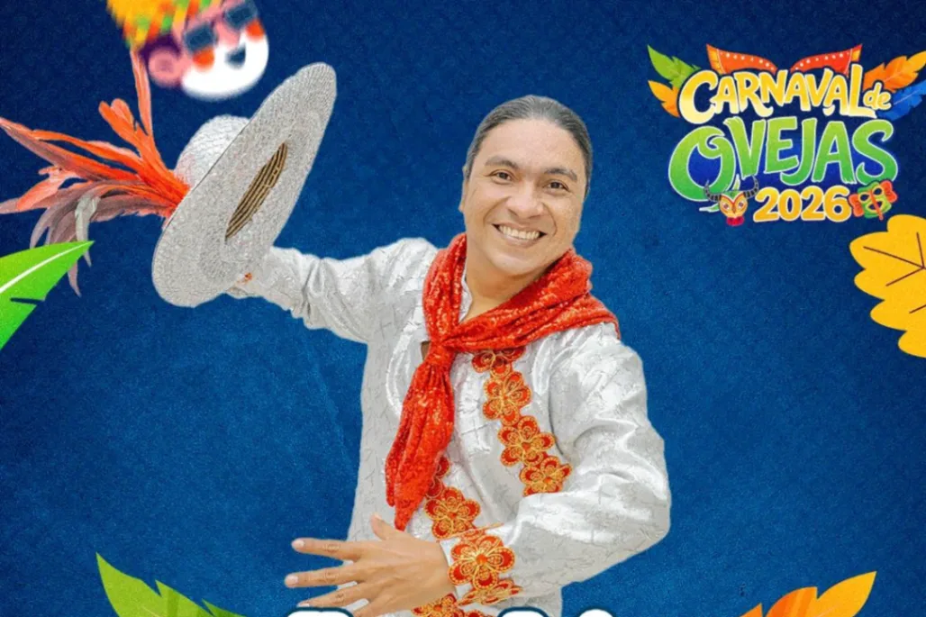 Jhon Rivero Olivera es el Rey Momo del Carnaval de Ovejas 2026