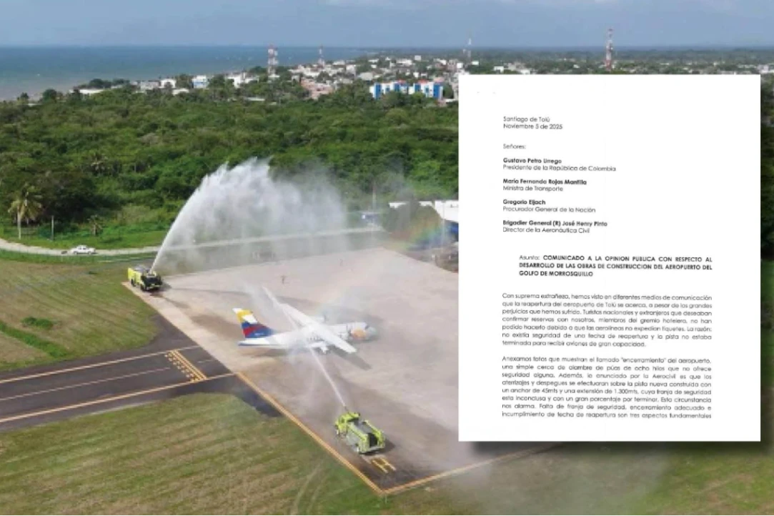 Persiste incertidumbre por obras del Aeropuerto Golfo de Morrosquillo de Tolú