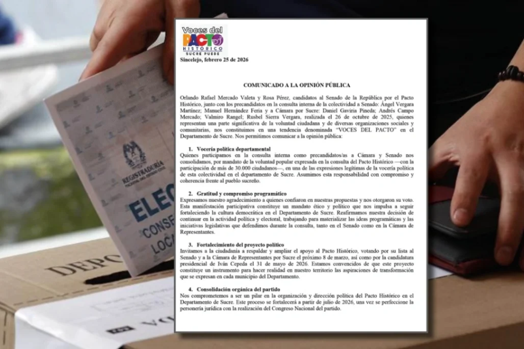 Reclaman vocería del Pacto en Sucre