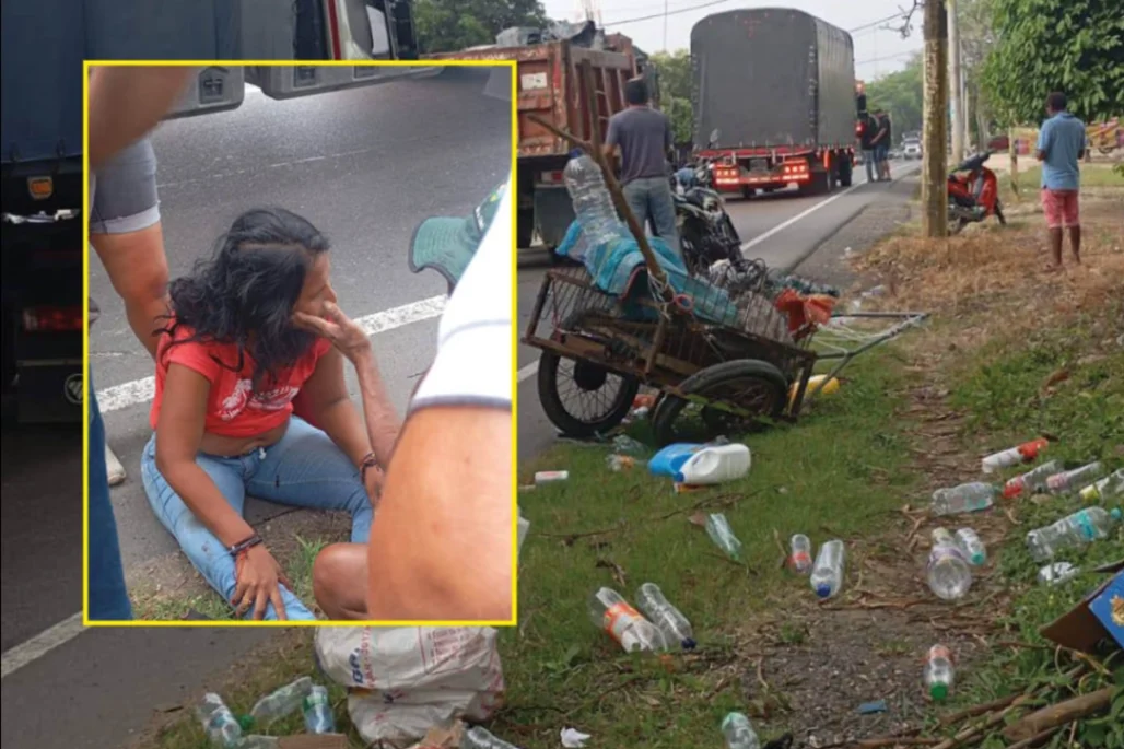 Una recicladora terminó con lesiones