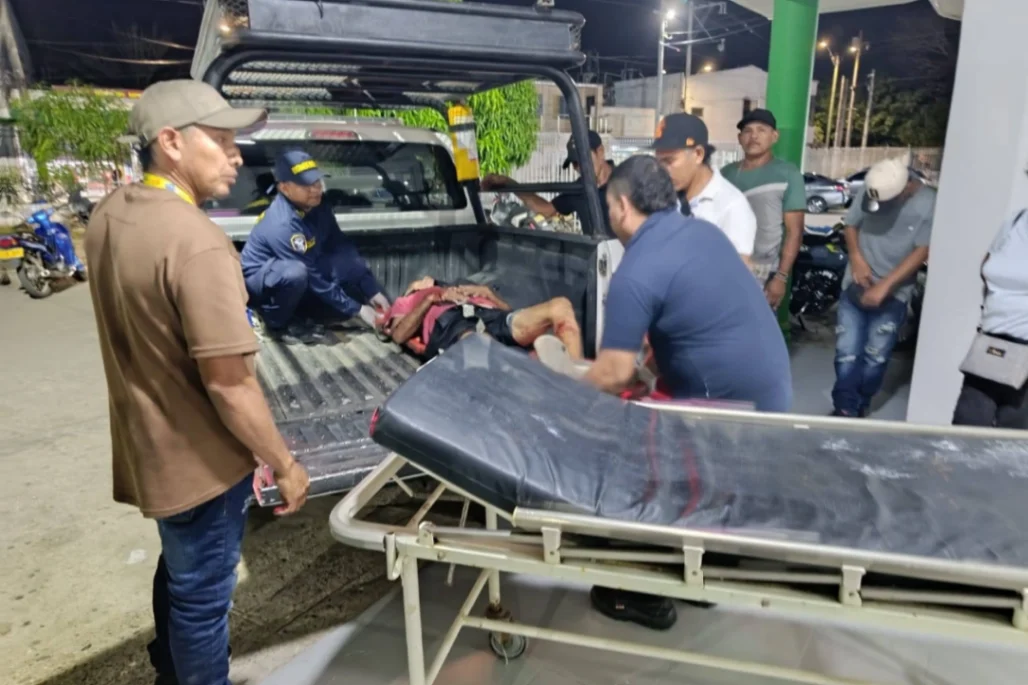 Hombre terminó con lesiones por accidente