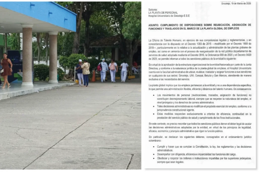 Trabajadores del Hospital Universitario de Sucre, atemorizados por posibles traslados