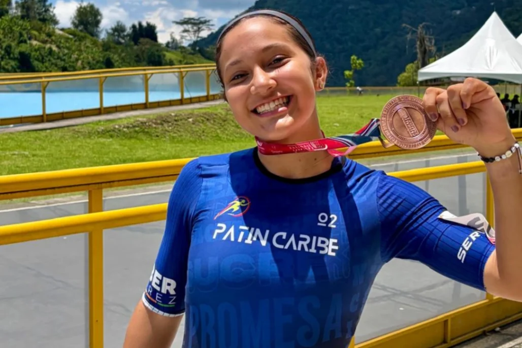 Patinadora Juliana Vergara se colgó la medalla de bronce
