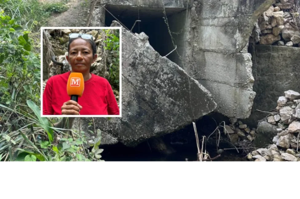 En alerta habitantes del corregimiento Cruz del Beque por puente en riesgo, exigen intervención