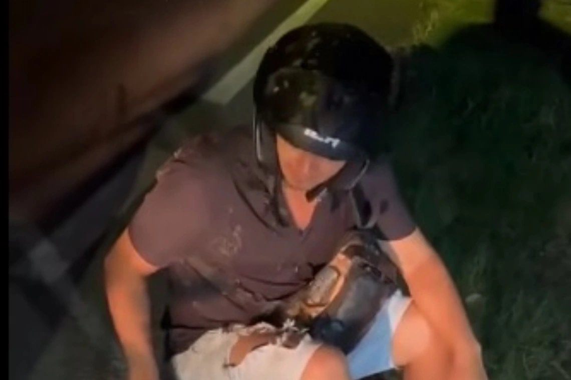 Un hombre chocó contra una vaca