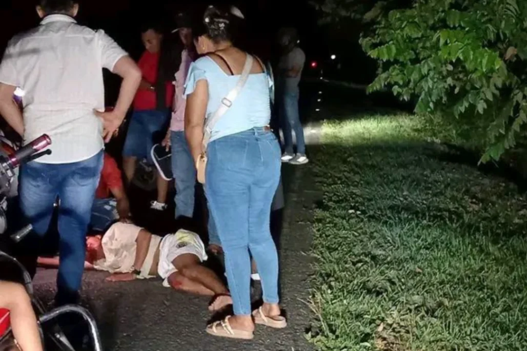 Un hombre herido en choque