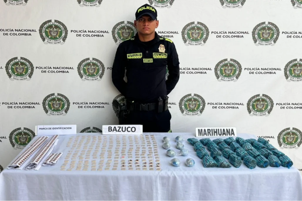 Policía de Córdoba incauta marihuana y bazuco en Planeta Rica