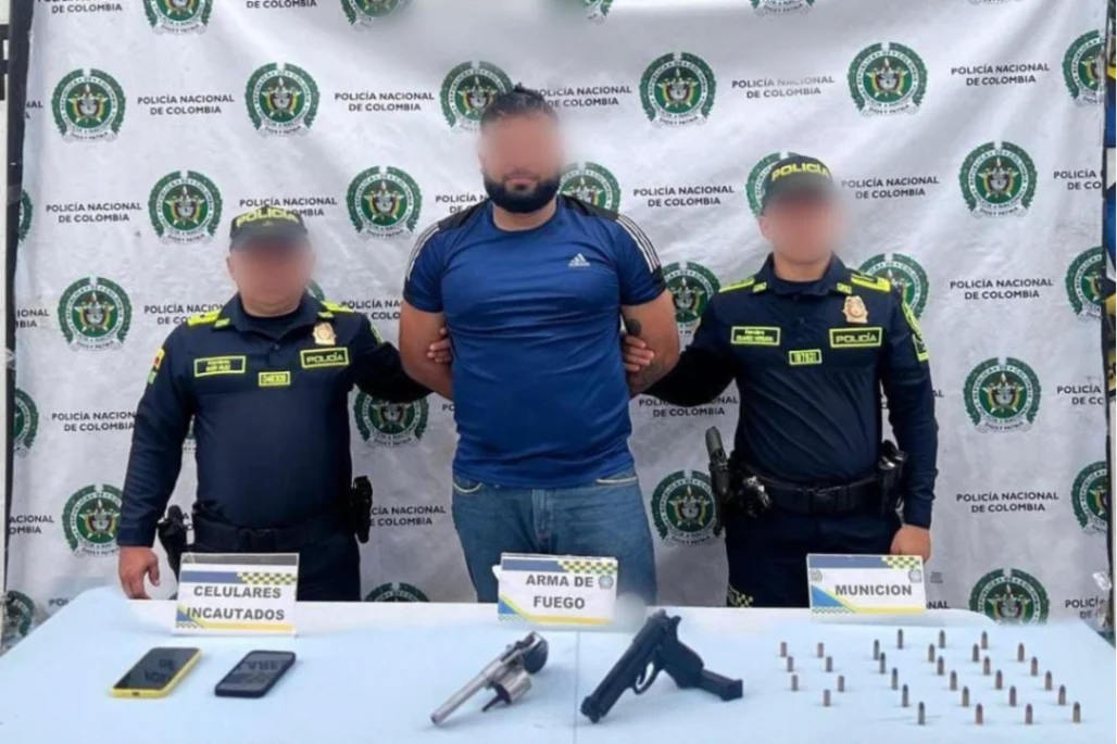 Alias el Barba cayó con varios cartuchos, pistola y un revólver